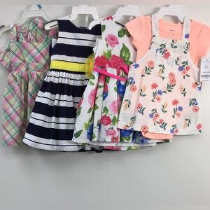 Carters Girls 2 Piece Summer Dresses Bundle of 4 Size 6 mo. EXCELLENT Condition